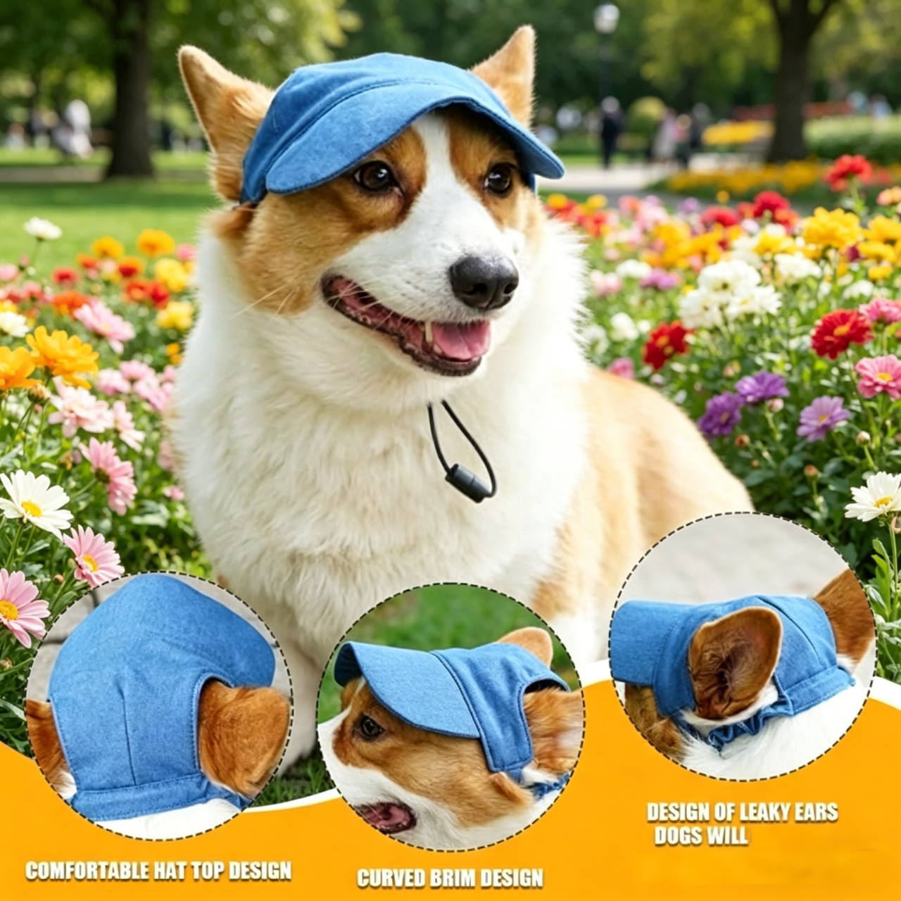 1 Waterproof Dog Baseball Cap - Image 1